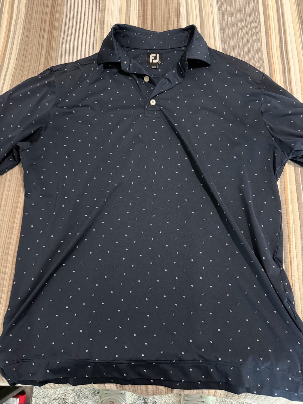 FootJoy Navy Polo with White Microdots